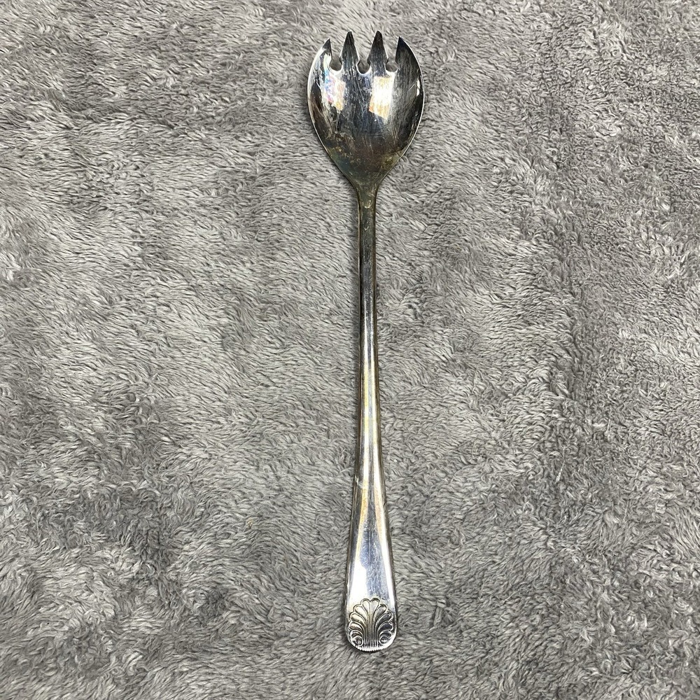 VINTAGE W.A. ITALY SILVERPLATE SALAD Serving Fork Silver Plated